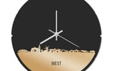 Skyline Klok Rond Best Goud Metallic