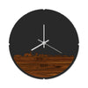 Skyline Klok Rond Best Palissander houten cadeau decoratie relatiegeschenk van WoodWideCities