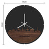 Skyline Klok Rond Beuningen Bamboe houten cadeau decoratie relatiegeschenk van WoodWideCities