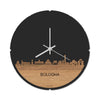 Skyline Klok Bologna Eiken houten cadeau decoratie relatiegeschenk van WoodWideCities