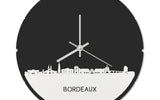 Skyline Klok Rond Bordeaux Wit Glanzend