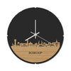 Skyline Klok Rond Boskoop Bamboe houten cadeau decoratie relatiegeschenk van WoodWideCities