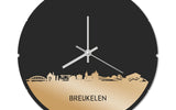 Skyline Klok Rond Breukelen Goud Metallic