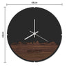 Skyline Klok Rond Breukelen Noten houten cadeau decoratie relatiegeschenk van WoodWideCities