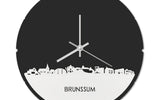 Skyline Klok Rond Brunssum Wit Glanzend