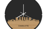 Skyline Klok Rond Charlotte Bamboe