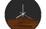 Skyline Klok Rond Charlotte Palissander