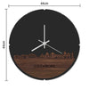 Skyline Klok Rond Culemborg Eiken houten cadeau decoratie relatiegeschenk van WoodWideCities