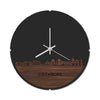 Skyline Klok Rond Culemborg Noten houten cadeau decoratie relatiegeschenk van WoodWideCities