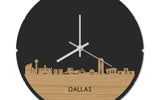 Skyline Klok Rond Dallas Bamboe