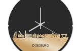 Skyline Klok Rond Doesburg Goud Metallic