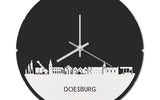 Skyline Klok Rond Doesburg Wit Glanzend