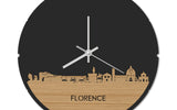 Skyline Klok Rond Florence Bamboe