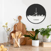 Skyline Klok Rond Florence Wit glanzend gerecycled kunststof cadeau decoratie relatiegeschenk van WoodWideCities