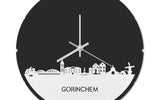 Skyline Klok Rond Gorinchem Wit Glanzend