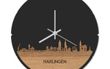 Skyline Klok Rond Harlingen Eiken