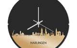 Skyline Klok Rond Harlingen Goud Metallic