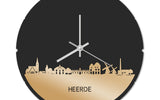 Skyline Klok Rond Heerde Goud Metallic