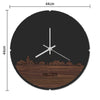 Skyline Klok Rond Helden Noten houten cadeau decoratie relatiegeschenk van WoodWideCities