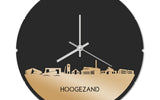 Skyline Klok Rond Hoogezand Goud Metallic