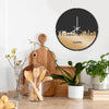 Skyline Klok Rond Kampen Metallic Goud gerecycled kunststof cadeau decoratie relatiegeschenk van WoodWideCities