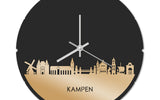 Skyline Klok Rond Kampen Goud Metallic