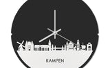 Skyline Klok Rond Kampen Wit Glanzend