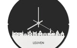 Skyline Klok Rond Leuven Wit Glanzend