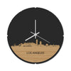 Skyline Klok Rond Los-angeles Bamboe houten cadeau decoratie relatiegeschenk van WoodWideCities