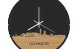 Skyline Klok Rond Los Angeles Bamboe