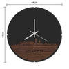 Skyline Klok Rond Los-angeles Noten houten cadeau decoratie relatiegeschenk van WoodWideCities