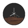 Skyline Klok Rond Los-angeles Noten houten cadeau decoratie relatiegeschenk van WoodWideCities