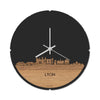 Skyline Klok Lyon Eiken houten cadeau decoratie relatiegeschenk van WoodWideCities