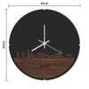 Skyline Klok Rond Made Bamboe houten cadeau decoratie relatiegeschenk van WoodWideCities