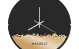 Skyline Klok Rond Marseille Goud Metallic