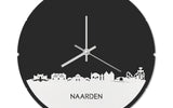 Skyline Klok Rond Naarden Wit Glanzend