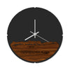 Skyline Klok Rond Österreicher Alpen Palissander houten cadeau decoratie relatiegeschenk van WoodWideCities