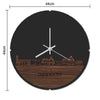 Skyline Klok Rond Oudewater Noten houten cadeau decoratie relatiegeschenk van WoodWideCities