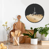 Skyline Klok Rond Pisa Metallic Goud gerecycled kunststof cadeau decoratie relatiegeschenk van WoodWideCities