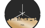 Skyline Klok Rond Pisa Goud Metallic