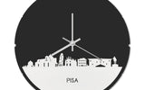 Skyline Klok Rond Pisa Wit Glanzend