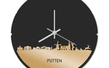 Skyline Klok Rond Putten Goud Metallic