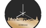 Skyline Klok Rond Schiedam Goud Metallic