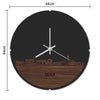 Skyline Klok Rond Siena Bamboe houten cadeau decoratie relatiegeschenk van WoodWideCities