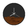 Skyline Klok Rond Siena Palissander houten cadeau decoratie relatiegeschenk van WoodWideCities