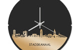 Skyline Klok Rond Stadskanaal Goud Metallic