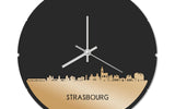 Skyline Klok Rond Strasbourg Goud Metallic