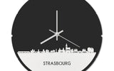 Skyline Klok Rond Strasbourg Wit Glanzend