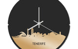 Skyline Klok Rond Tenerife Goud Metallic