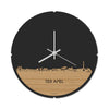 Skyline Klok Rond Ter Apel Bamboe houten cadeau decoratie relatiegeschenk van WoodWideCities